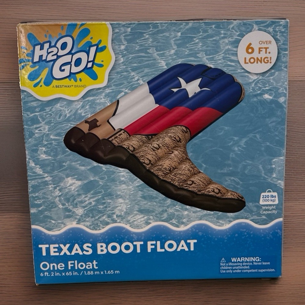 New In box Texas Cowboy Boot Float By H2O Over 6ft Long